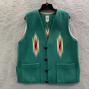 VINTAGE Ortegas Sweater Womens Size 46 Aztec Hand Woven Wool 60s*